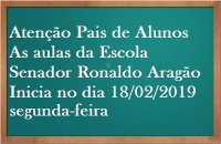 Secretaria de Educação de São Francisco Informa sobre o início do ano Letivo na Escola Senador Ronaldo Aragão