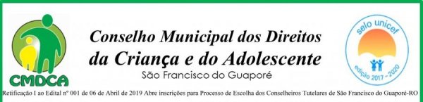 GABARITO OFICIAL E RESULTADO PRELIMINAR REFERENTE AO PROCESSO DE ESCOLHA DO CONSELHEIROS TUTELARES DE SÃO FRANCISCO DO GUAPORÉ